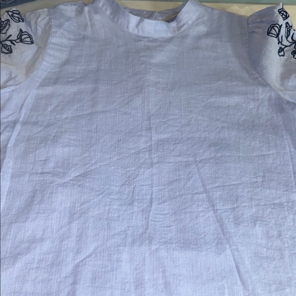 LOFT Blouse in Light Blue with Elegant Embroidery - Picture 8 of 11